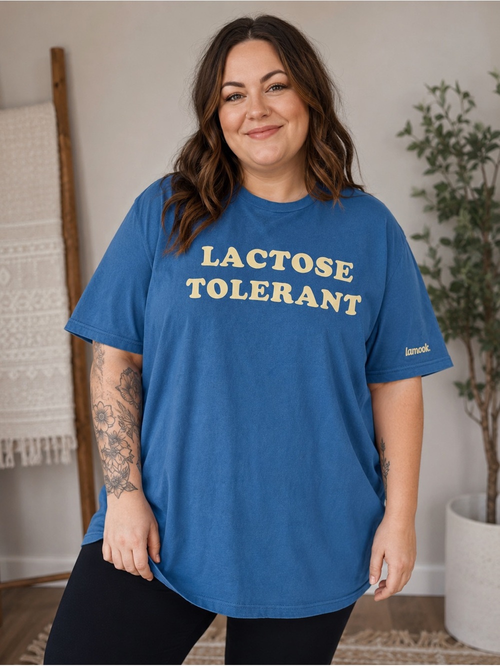 Tillamook Creamery “Lactose Tolerant” Graphic T-Shirt XL Blue 100% Cotton
